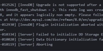 记录一次Docker更新Mysql版本后启动失败